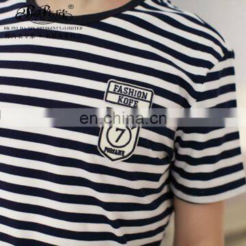 Peijiaxin Latest Design Cotton Man China Plain Wholesale Striped T-shirt photo-6