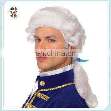Adult Immortal Colonial Man Silver Peruke Synthetic Wigs HPC-0044