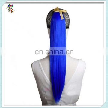 Womens Bright Blue Sexy Long Straight Synthetic Hair Ponytails HPC-0156