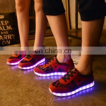 Wholesale Hot New Fashion Rechargeable OEM PU leather light shoes sneakers LED Shoes men women footwear