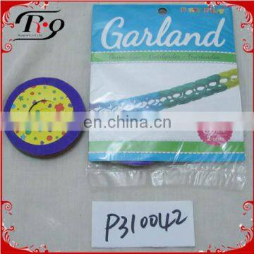 party decoration colorful paper garlands round