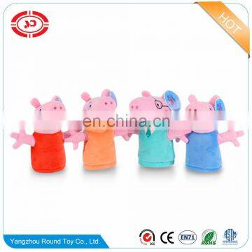 Pig family happy hand puppet soft stuffed educational funny toy