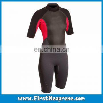 Keep Warm 2/3MM CR Rubber Women Short Sleeve Back Zipper Shorty Diving Suit photo-5