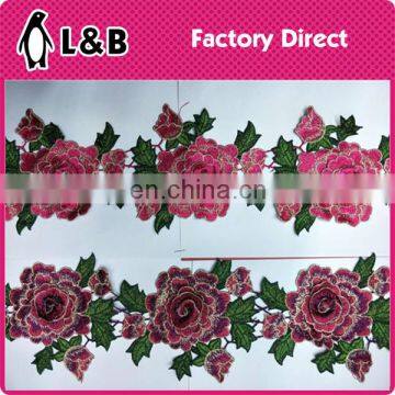 factory manufacture multicolor national style embroidery designs 3D flower lace