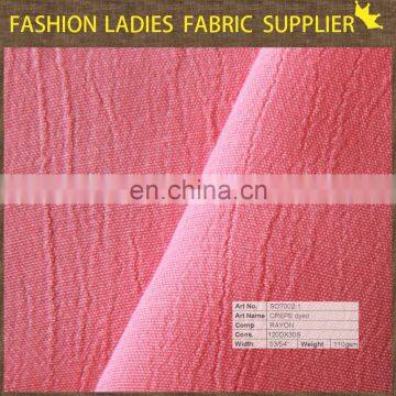 2015wholesale High Quality 100%rayon Crepe Plain Dyed Fabric photo-3