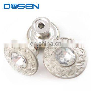 Anti Silver Crystal rhinestone button covers