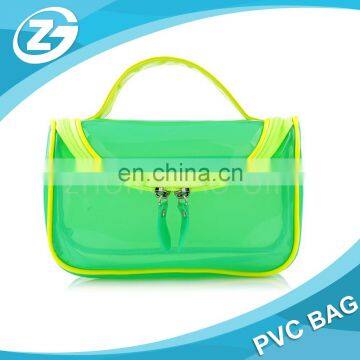 Manufacture Custom Shaped Fashionable Cheap Waterproof Transparent Brand Handle Bulk Multifunction PVC Zipper Makeup Bag photo-6