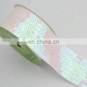 1 1/2'' inch Customized wholesale fashionable sequin ribbons