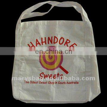 top grade 145gsm calico bag with x-stitched handles