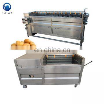 Machine for Removing Ginger Skin Potato Brush Washer Commercial Carrot Potato Peeler Machine photo-3