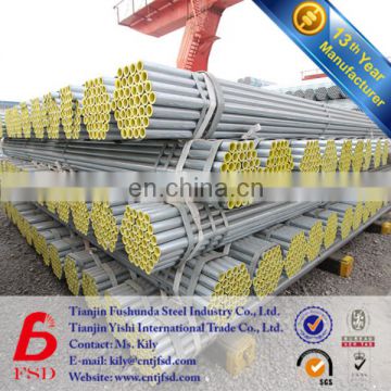 FOB Tianjin Price Per Ton Zinc Coated 2.5 Inch Steel Pipe