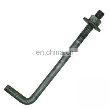 Carbon steel l shape bolt foundation anchor solid anchor bolts m12 m20 m30