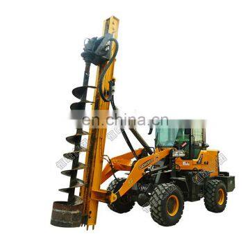 Loader Refitted Pile Foundation drilling tools cheap ground screw pile driver