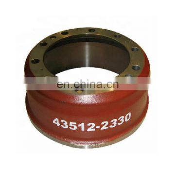 Factory casting iron brake drum 43512-2330 for truck