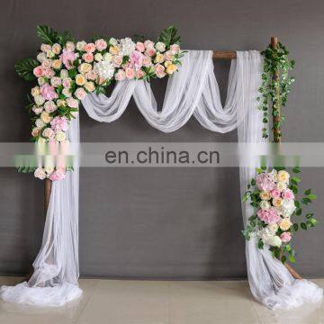 Customize Romantic Backdrop Curtain Drape Fabric Wedding Hall Backdrop Ideas Indian Wedding Decorations Decor photo-2
