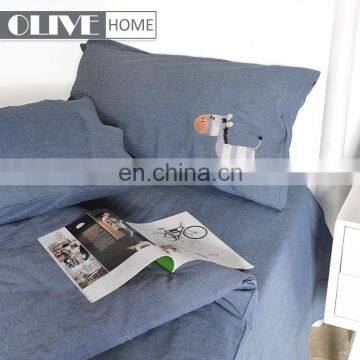 Wholesale Home Textile Luxury Embroidery Animal 100% Cotton Comforter Quilt Set Bed Sheet Cover Set Baby Bedding Set For Kids photo-5