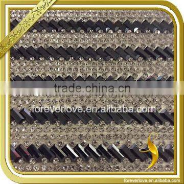 Hot fix rhinestone mesh trimming crystal hotfix rhinestone banding FRM-212