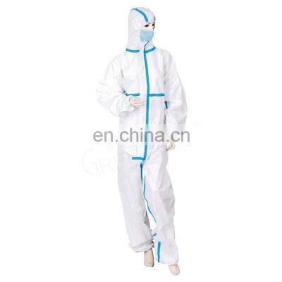 Medical Anti Virus Ventilation clothing CE EN 14126 14605 13034 13982 CAT III Disposable Protection Suites Protective Coverall