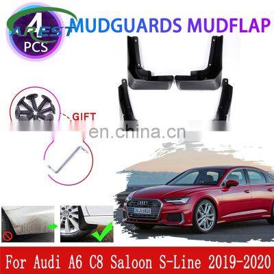 4x for Audi A6 C8 Saloon S-Line Sport 2019 2020 Mudguards Mudflaps Fender Mud Flap Splash Mud Guards Protect Wheel Accessories