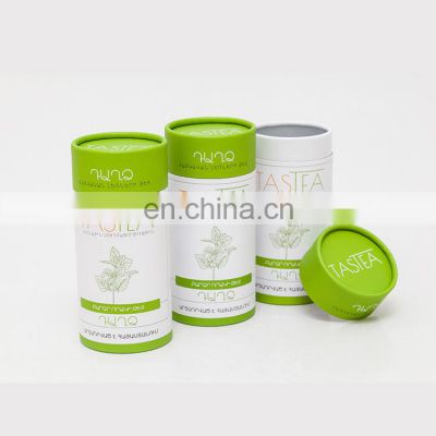 Bio-friendly Telescoping Paper Tube Custom Food Grade Canister Recyclable Tea Packaging