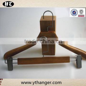 Wooden Clothes Hanger Luxury and Pants Hanger With Velvet Bar photo-2