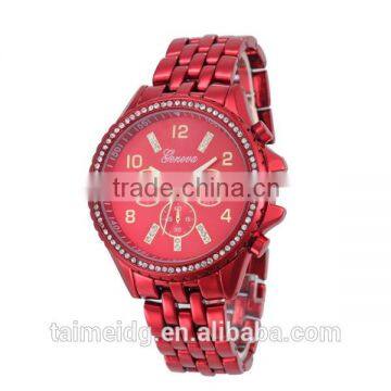 Top watch brand design diamond stainless