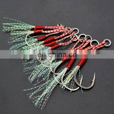 In Stock Rigged Tandem Jig Hooks for Slow Pitch Jigging Lures Assist Pike Hooks For Saltwater Fishing photo-2