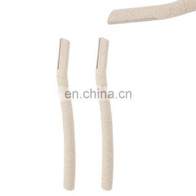 hotel supplies cheap disposable Wheat color eyebrow razor