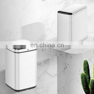 2022 Hot sale smart rectangular golden automatic sensor households products stainless smart bin