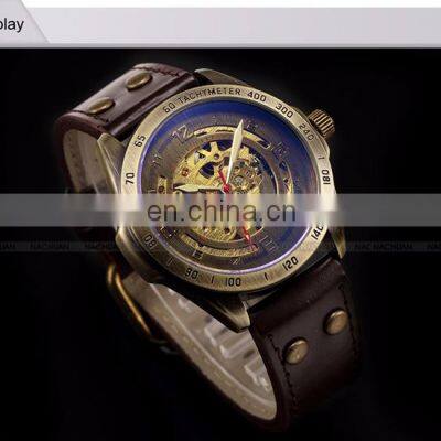 SHENHUA 9581 Original Men Mechanical Branded Wrist Watch Simple Analog Leather Watch Men photo-5