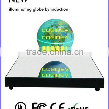 Newest Plastic and Mirror Base Magnetic Floating Rotating Globe Change Color for Teaching and Novelty Gift photo-2