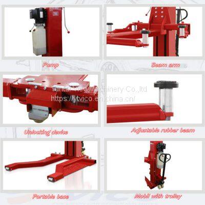 Mobile Hydraulic Single Post Car Lift Machine # V-JZD-A-1527 photo-4