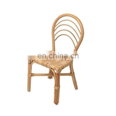 100% nature Rainbow rattan Vintage Chair Kids Furniture Retro Boho Child dinning chair Vietnam Manufacturer Cheap Wholesale