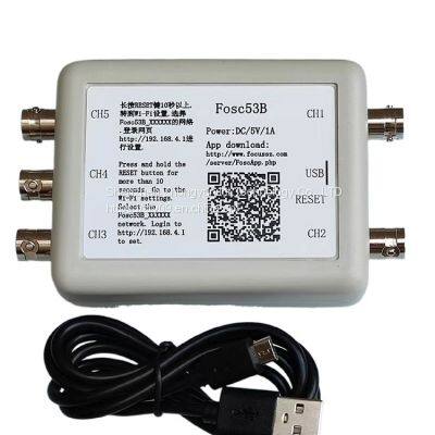 Fosc53B беспроводной WiFi 5-канальный USB-осциллограф с частотой дискретизации 150 КГц для DIY-электронной разработки