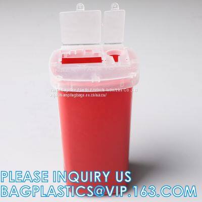 for Hospital Use Medical Waste Sharps Container, Sharps Box/ Sharps Containers, Sharpsguard Yellow Lid 1 Ltr Sharps, Sha photo-5