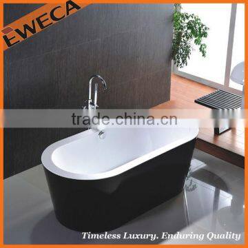 Black Freestanding acrylic bathtub