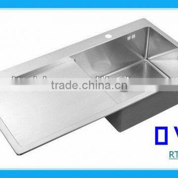 modern kitchen cabinet with drainboard sink RTS 101A-3