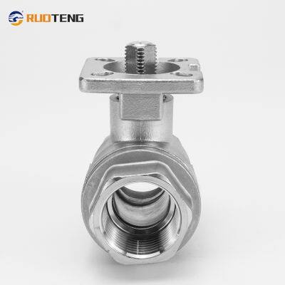 [RUOTENG] ISO 2PC Casting Stainless Steel High Platform Ball Valve photo-5
