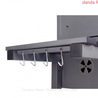 Outdoor BBQ Charcoal Grill With Two Shelf Table With Big Size Wheel photo-5