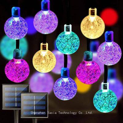 Fabriklieferung von Solar-Kristallkugel-Stringscheinwerfern - 8 Modi, wasserdicht für Outdoor-Weihnachtsfeiern und Gartendekoration