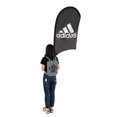 Weihai WZRODS Multi-use Branded Human Feather Teardrop Rectangle X Plastic Backpack Flag Pole for Outdoor Advertising photo-4