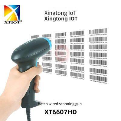 xingtong xt6607hd express logistics high-speed barcode scanner, qr code scanner, electronic parts batch scanner