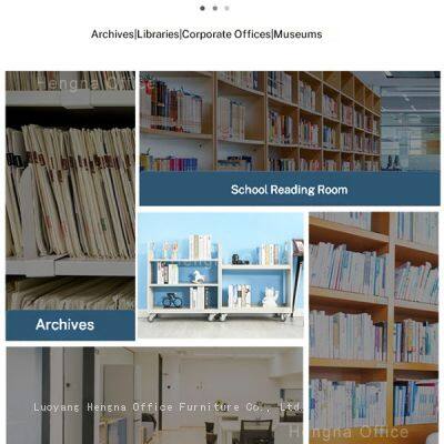 Heavy Duty Modern Black Flat Shelf Mobile File Cart | HN-FC03 Powder Coated Steel Trolley | for File Transport photo-3