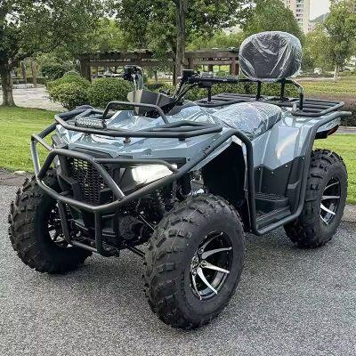 High Quality 350cc 4X4 ATV New 4 Wheel Manual Hydraulic Dump Trailers 300cc 4WD Motorcycle With Shaft Drive Transmission System
