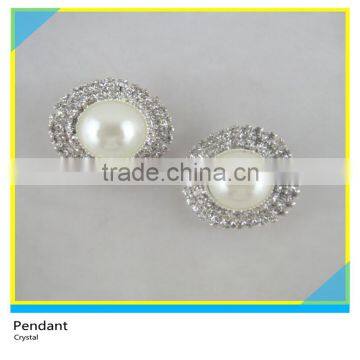 Plastic Pearl Pendant Sew on Crystal mix Round Pearl 17mm Diameter Clothes Decoration