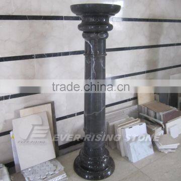 Black Granite Marble Stone Roman Column For Sale