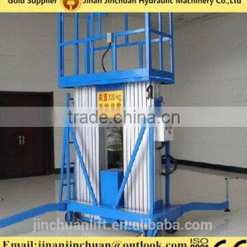 1.35~14m,double column aluminium alloy lift platform /mobile hydraulic lifting platform /towable lift platform