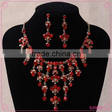 National Wind Jewelry Design Vintage Crystal Tassel Jewelry Set