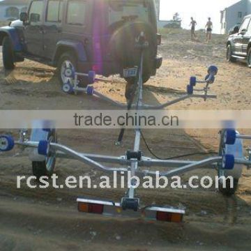 Foldable boat trailers