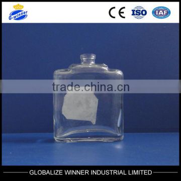 50ml clear Flat Perfume Glass Bottle use for cosmetic/perfume